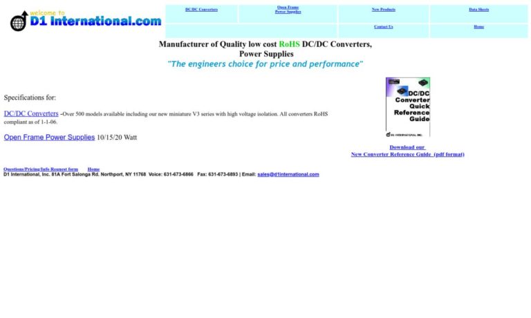 D-1 International, Inc.
