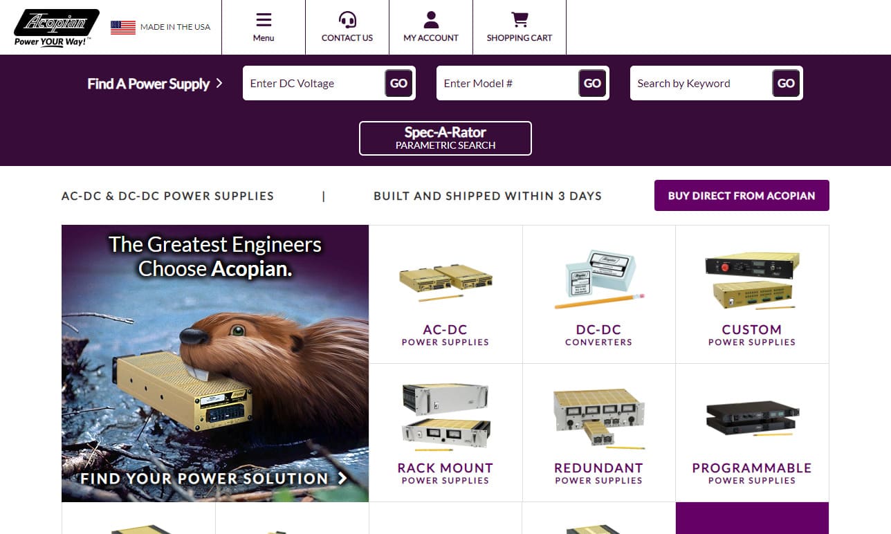 Acopian Power Supplies Acopian Power Supplies